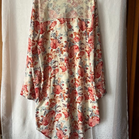 Haute Hippie sz s Hibiscus Flowers Comfortable Bohemian Hippy Dress Floral Dress - Picture 4 of 6